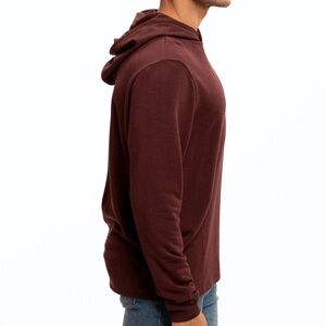 Normal Brand Men’s Hooded Knit Sweater, Medium, Burgundy
